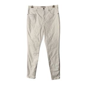 Everlane High Rise Skinny Jeans White Stretch Denim Size 10